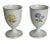 This is a beautiful rare pair of Meissen egg cups. One showcases morning glory’s, and the other, daffodils. These were...