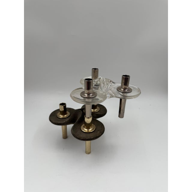 Mid-Century Modern Candleholders by Ceasar Stoff & Fritz Nagel for BMF, 1960s, Set of 2 For Sale - Image 3 of 11