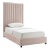 Arabelle Blush Velvet Twin Bed For Sale
