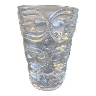 Mid Century Italian Glass Vase by Fidenza Fitraria For Sale