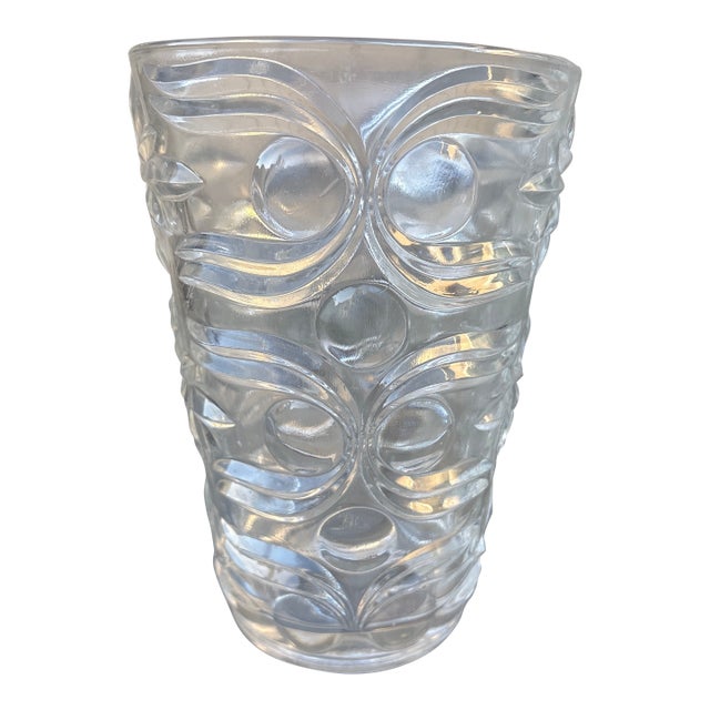 Mid Century Italian Glass Vase by Fidenza Fitraria For Sale