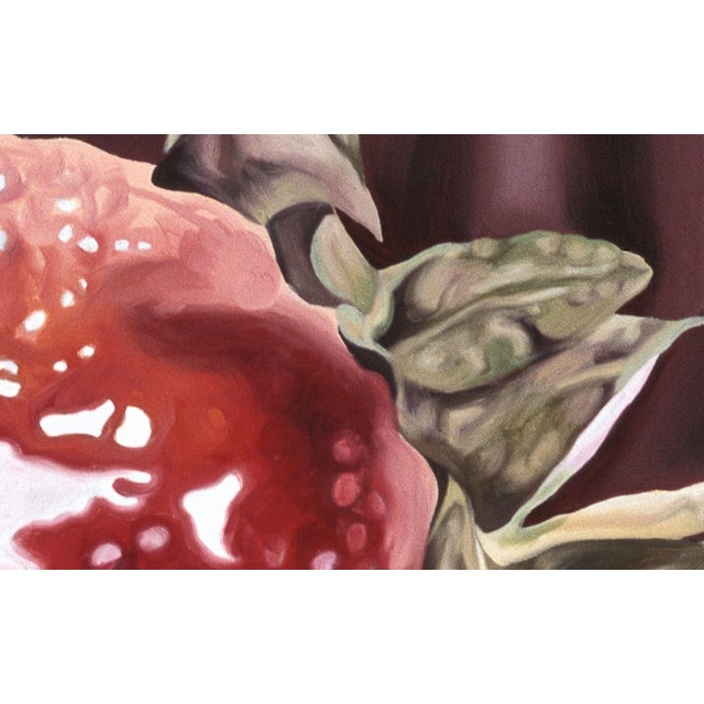 2000 - 2009 2000s "Strawberry and Ribbon" Gallery Wrapped Oil Painting by Judith Moore For Sale - Image 5 of 10