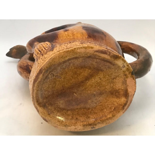 19th Century Antique Majolica Monkey & Snake Teapot, c. 1890 For Sale - Image 5 of 10