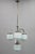 Art Deco Nickel Pendant Light with Cylindrical Light Opaline Shades, Czechoslovakia, 1930s For Sale - Image 3 of 15