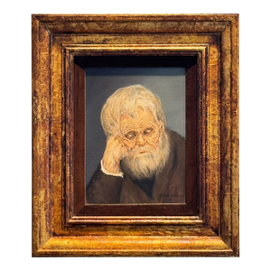 1967 Signed Original Clifton Hofa Oil Portrait – "Contemplating Time"