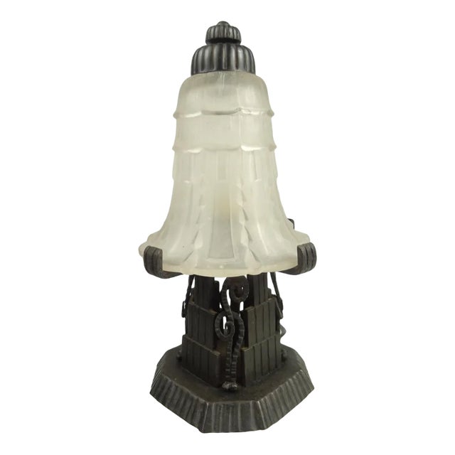 Art Deco Table Lamp by Edgar Brandt, 1920 For Sale