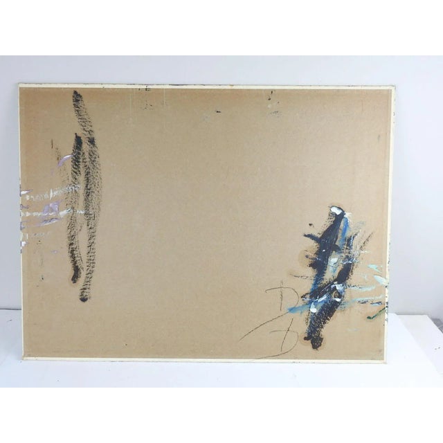 Textile Vintage Modernist Coastal Landscape Painting For Sale - Image 7 of 8