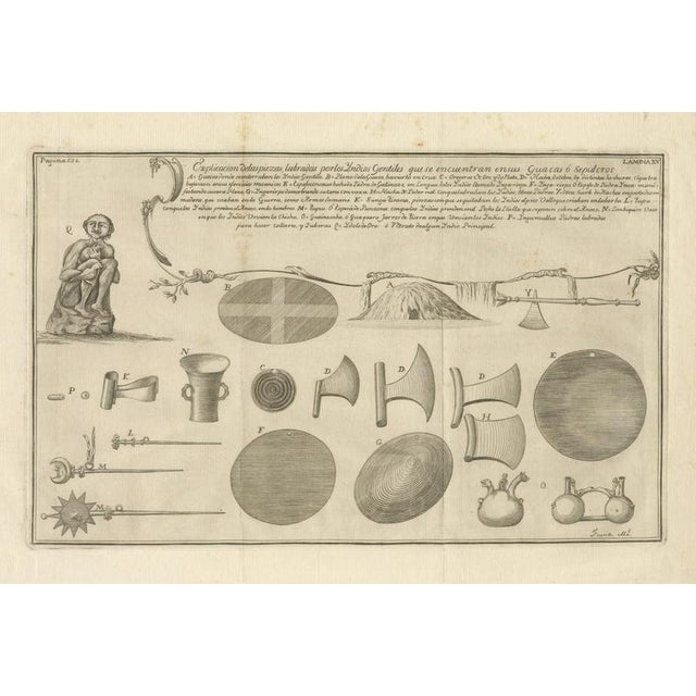 Antique Engraving of Inca Antiquities from Peru by Jorge Juan & Ulloa, 1748 For Sale - Image 9 of 9