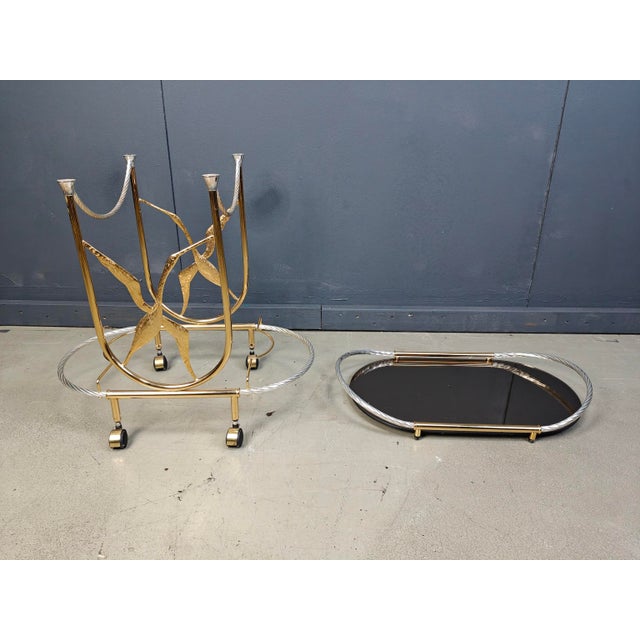 Vintage Italian Bar Cart, 1970s For Sale - Image 4 of 11