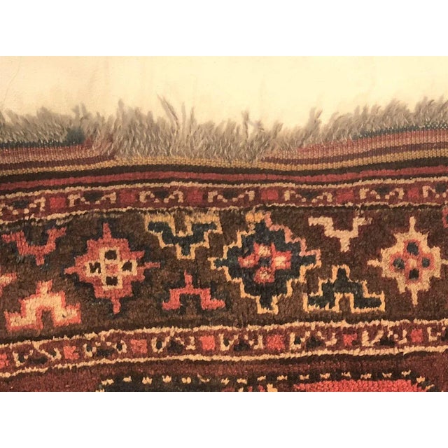 19th Century Brown, Yellow & Blue Rug, 1890s For Sale - Image 14 of 17