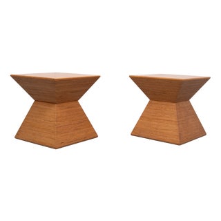 Laminated Pyramid Side Tables, Holland, 1970s, Set of 2 For Sale