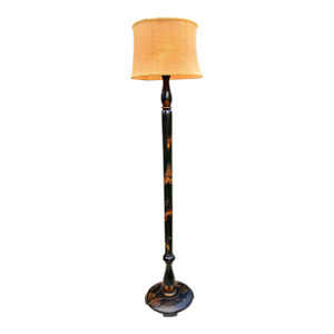 Antique Chinese Export Chinoiserie Floor Lamp for the English Market