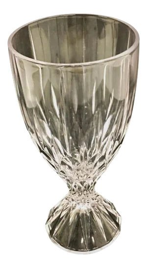 1990s Large Single Crystal Water Goblet