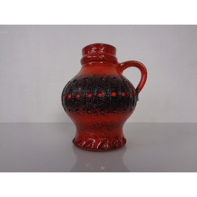 Red & Black Sawa Ceramic Vase, Germany, 1960s For Sale - Image 18 of 18
