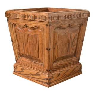 Romweber Viking Oak Planter or Waste Paper Basket, Circa 1960s For Sale