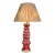 Spanish 1950s Red Ceramic Table Lamp For Sale