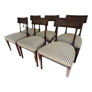 Vintage Cane Back Dining Chairs For Sale