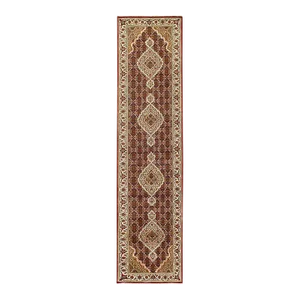 2020s Fine Hand Knotted Silk & Wool Tabriz Runner