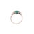 Art Deco 1.58 Carat No Oil Colombian Emerald & Diamond 3 Stone Platinum Ring For Sale - Image 13 of 15