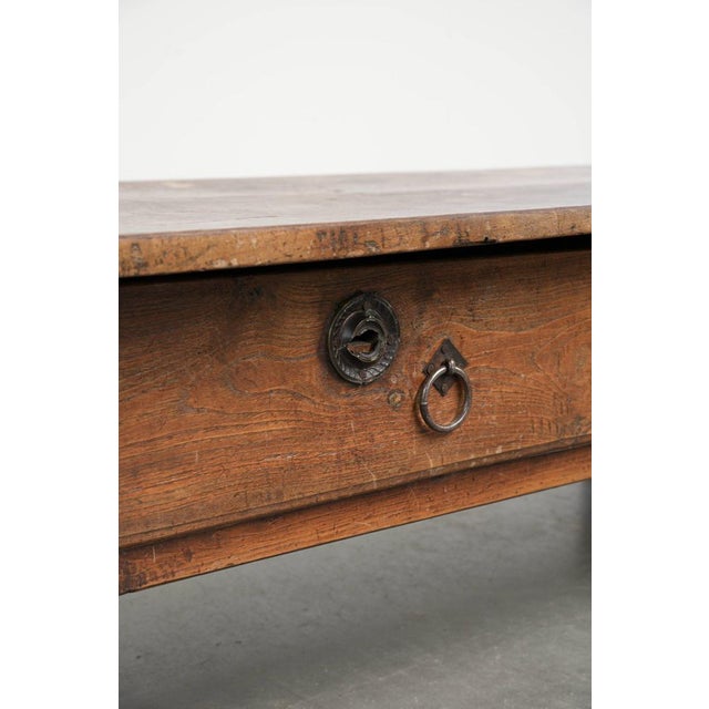 Antique Southern European Fruitwood Coffee Table with Drawer For Sale - Image 12 of 13
