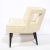 Mid Century Modern Cutout Barrel Back Chair in Pearl Holly Hunt Ecriture Velvet For Sale - Image 11 of 13