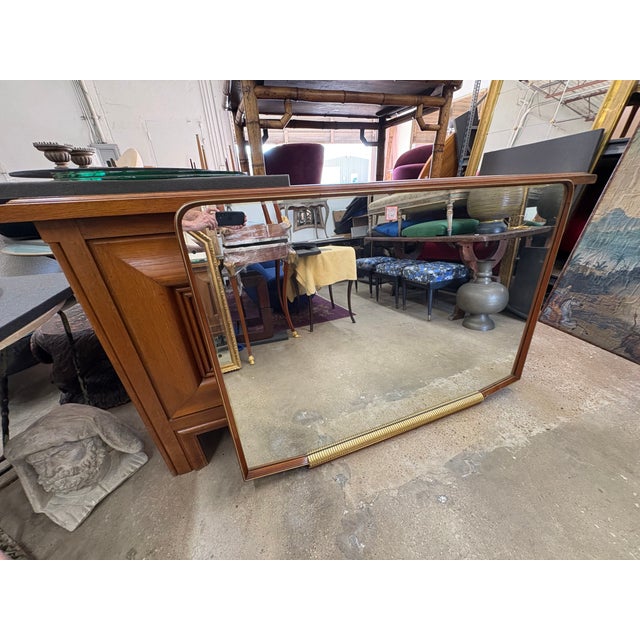 1940s Italian Art Deco Horizontal Mirror For Sale - Image 10 of 11