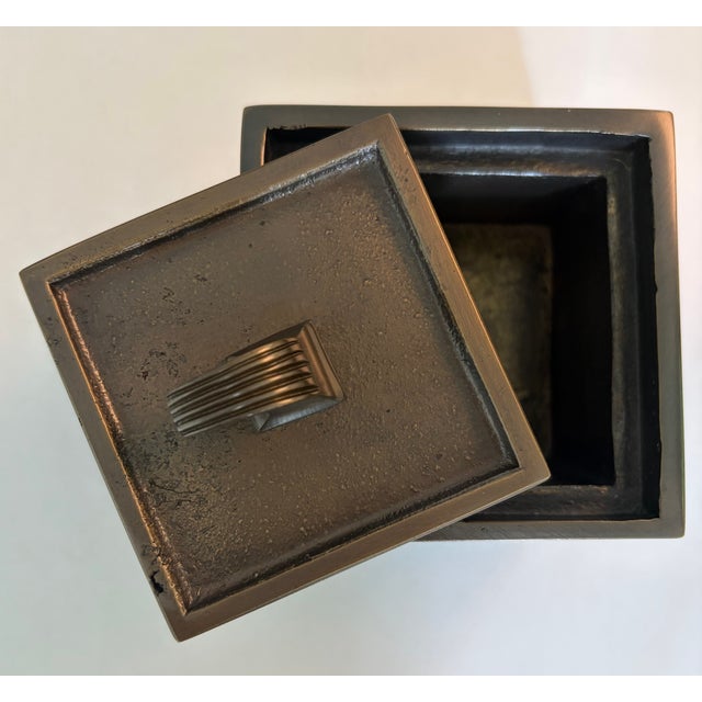 Modern "Scatola in Bronzo" Bronze Box for Promemoria by Romeo Sozzi For Sale - Image 3 of 3