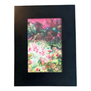 “Midnight Garden Reverie” Framed Original Watercolor by Nancy Smith