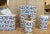 1980s Labrazel Ceramic Bath Set, Black/Cream Toile Made in Italy, Wastebasket, Tissue Holder, Soap Dispenser, Covered Jar - 4 Piece Set For Sale In New York - Image 6 of 8