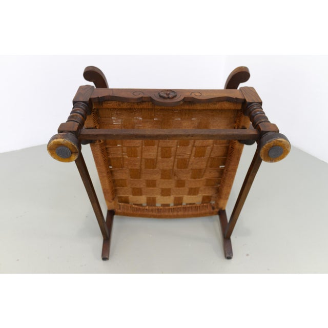 Danish Art Nouveau Lounge Chair in Oak and Papercord, 1930s For Sale - Image 18 of 18