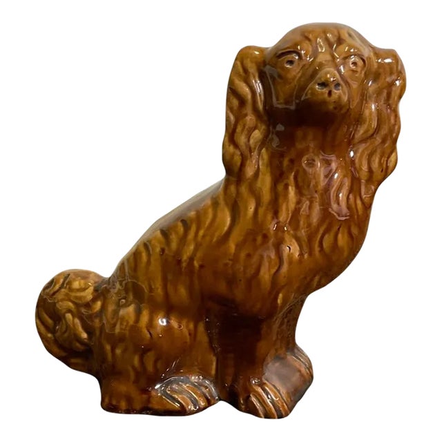 Late 19th Century Brown Staffordshire Spaniel For Sale