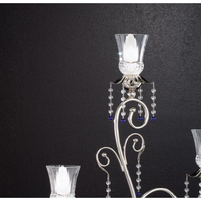 Contemporary Fenice Crystal Table Lamp in Polished Chrome and Glass by Aggiolight For Sale - Image 3 of 8