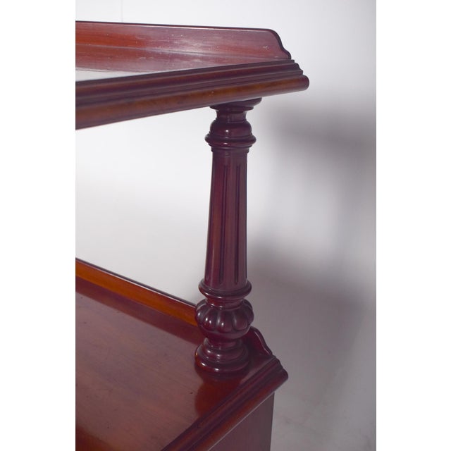 Antique English Dumbwaiter with Turned Columns For Sale - Image 4 of 12