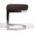 Upholstered Stool with Chrome Base For Sale - Image 4 of 8