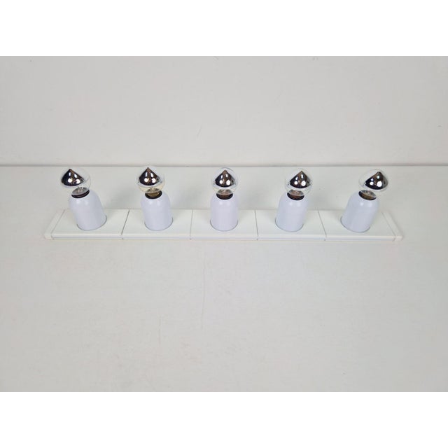Vintage Space Age Domino Wall Lamp in White from Targetti Sarkey, 1970s For Sale - Image 4 of 13