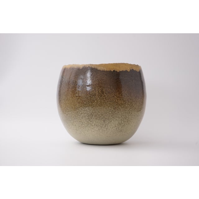 Mid-Century Modern Large Studio Ceramic Bowl by Sabine Jeck, 1980s For Sale - Image 3 of 13