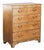 Large Antique English Blonde Oak Chest of Drawers with Gilt Elements, 18th Century For Sale
