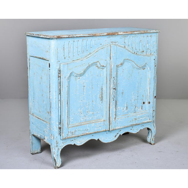 French Provincial Louis XV Style Blue-Painted Two-Door Buffet For Sale - Image 13 of 13