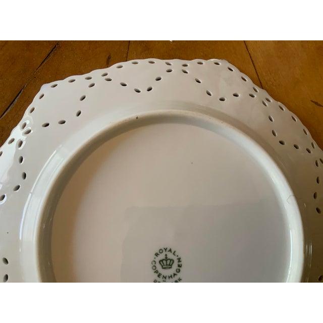 1960s Royal Copenhagen Blue Fluted Full Double Lace Design Plate For Sale In Naples, FL - Image 6 of 7