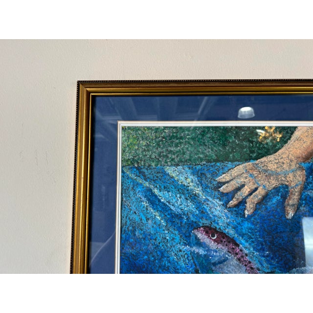 Modern " River Touch " Impressionist Painting, Framed For Sale In Miami - Image 6 of 12