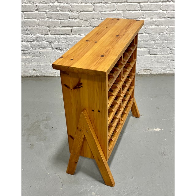 Scandinavian Mid Century Modern Pine Wine Rack C. 1970’s For Sale In New York - Image 6 of 12