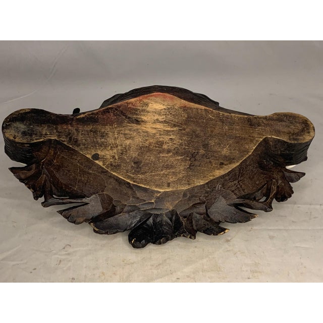 Black Antique Black Forest Capercaillie Double Inkwell: Hand Carved Fowl Decor For Sale - Image 8 of 10