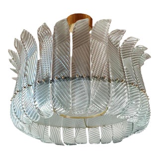 Mid-Century Modern Green Murano Glass Chandelier 1980s For Sale
