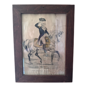 Late 19th Century General George Washington Color Lithograph Nathaniel Currier, New York, N Y