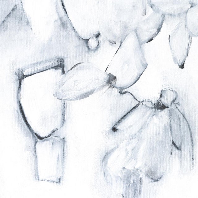 2020s "Float No.26 - Quiet Interval" - Black and White Abstract Painting on Canvas For Sale - Image 5 of 7