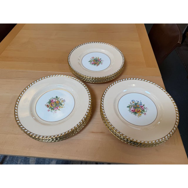 Late 20th Century Mintons Stamped English Pottery Charger Plates, Set of Twelve For Sale - Image 10 of 12