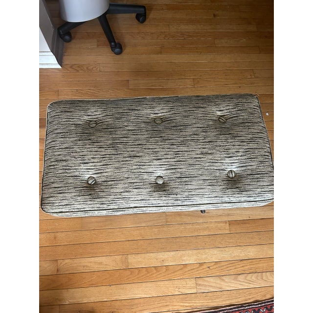 Fantastic vintage bench from Kason Products. Bench is a Mid-century Modern piece from the from 1950's. Solid steel legs...