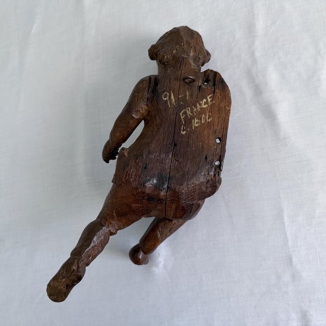 Antique Baroque Carved Wooden Cherub or Angel For Sale - Image 11 of 11