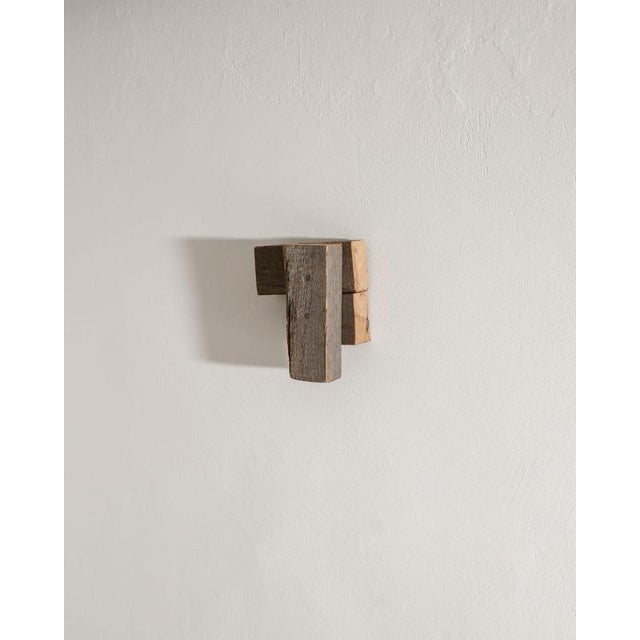 Contemporary Wooden Untitled Wall Sculpture Artwork by Richard Nonas, 2006 For Sale - Image 6 of 6