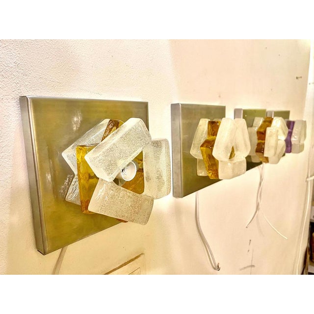 Wall Lights by Albano Poli for Poliarte, 1970, Set of 3 For Sale - Image 6 of 11